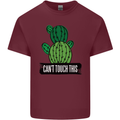 Cactus Can't Touch This Funny Gardening Mens Cotton T-Shirt Tee Top Maroon