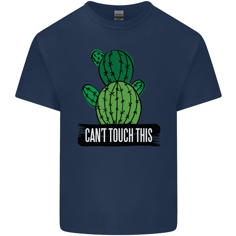 Cactus Can't Touch This Funny Gardening Mens Cotton T-Shirt Tee Top Navy Blue