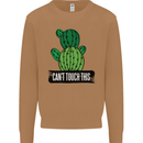 Cactus Can't Touch This Funny Gardening Mens Sweatshirt Jumper Caramel Latte