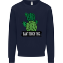 Cactus Can't Touch This Funny Gardening Mens Sweatshirt Jumper Navy Blue