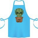 Cactus Skull Gardening Gardener Plants Cotton Apron 100% Organic Turquoise