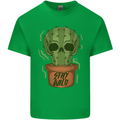 Cactus Skull Gardening Gardener Plants Mens Cotton T-Shirt Tee Top Irish Green
