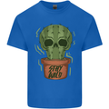 Cactus Skull Gardening Gardener Plants Mens Cotton T-Shirt Tee Top Royal Blue