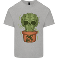 Cactus Skull Gardening Gardener Plants Mens Cotton T-Shirt Tee Top Sports Grey