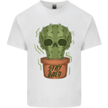 Cactus Skull Gardening Gardener Plants Mens Cotton T-Shirt Tee Top White