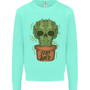 Cactus Skull Gardening Gardener Plants Mens Sweatshirt Jumper Peppermint
