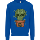 Cactus Skull Gardening Gardener Plants Mens Sweatshirt Jumper Royal Blue