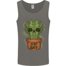 Cactus Skull Gardening Gardener Plants Mens Vest Tank Top Charcoal