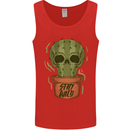 Cactus Skull Gardening Gardener Plants Mens Vest Tank Top Red
