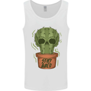 Cactus Skull Gardening Gardener Plants Mens Vest Tank Top White