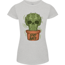 Cactus Skull Gardening Gardener Plants Womens Petite Cut T-Shirt Sports Grey
