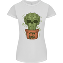 Cactus Skull Gardening Gardener Plants Womens Petite Cut T-Shirt White