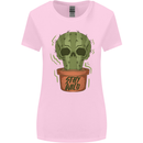 Cactus Skull Gardening Gardener Plants Womens Wider Cut T-Shirt Light Pink