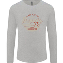 Cafe Racer Biker Motorbike Motorcycle Mens Long Sleeve T-Shirt Sports Grey
