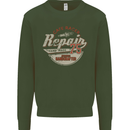 Cafe Racer Biker Motorbike Motorcycle Mens Sweatshirt Jumper Forest Green