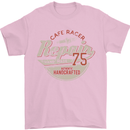 Cafe Racer Biker Motorbike Motorcycle Mens T-Shirt Cotton Gildan Light Pink