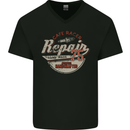 Cafe Racer Biker Motorbike Motorcycle Mens V-Neck Cotton T-Shirt Black
