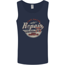 Cafe Racer Biker Motorbike Motorcycle Mens Vest Tank Top Navy Blue