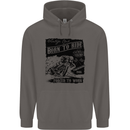 Cafe Racer Biker Motorcycle Motorbike Mens 80% Cotton Hoodie Charcoal