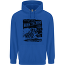 Cafe Racer Biker Motorcycle Motorbike Mens 80% Cotton Hoodie Royal Blue