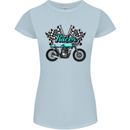 Cafe Racer Biker Motorcycle Motorbike Womens Petite Cut T-Shirt Light Blue