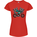 Cafe Racer Biker Motorcycle Motorbike Womens Petite Cut T-Shirt Red
