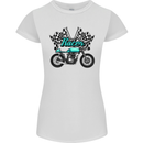 Cafe Racer Biker Motorcycle Motorbike Womens Petite Cut T-Shirt White