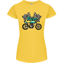 Cafe Racer Biker Motorcycle Motorbike Womens Petite Cut T-Shirt Yellow