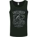 Cafe Racer Live Young Biker Motorcycle Mens Vest Tank Top Black