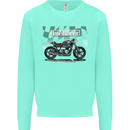Cafe Racer Motorbike Motorcycle Biker Mens Sweatshirt Jumper Peppermint