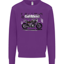 Cafe Racer Motorbike Motorcycle Biker Mens Sweatshirt Jumper Purple