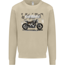 Cafe Racer Motorbike Motorcycle Biker Mens Sweatshirt Jumper Sand