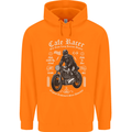 Cafe Racer Motorcycle Motorbike Biker Mens 80% Cotton Hoodie Orange