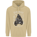 Cafe Racer Motorcycle Motorbike Biker Mens 80% Cotton Hoodie Sand