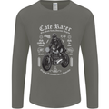 Cafe Racer Motorcycle Motorbike Biker Mens Long Sleeve T-Shirt Charcoal