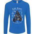 Cafe Racer Motorcycle Motorbike Biker Mens Long Sleeve T-Shirt Royal Blue
