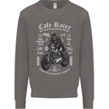 Cafe Racer Motorcycle Motorbike Biker Mens Sweatshirt Jumper Charcoal