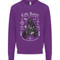 Cafe Racer Motorcycle Motorbike Biker Mens Sweatshirt Jumper Purple