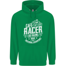 Cafe Racer Old Racing Biker Motorcycle Childrens Kids Hoodie Irish Green