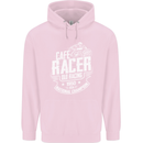 Cafe Racer Old Racing Biker Motorcycle Childrens Kids Hoodie Light Pink
