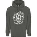Cafe Racer Old Racing Biker Motorcycle Childrens Kids Hoodie Storm Grey