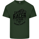 Cafe Racer Old Racing Motorcycle Biker Mens Cotton T-Shirt Tee Top Forest Green