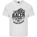 Cafe Racer Old Racing Motorcycle Biker Mens Cotton T-Shirt Tee Top White