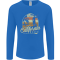 California Beach Surfing Surf Surfer Mens Long Sleeve T-Shirt Royal Blue