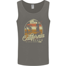 California Beach Surfing Surf Surfer Mens Vest Tank Top Charcoal