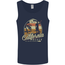California Beach Surfing Surf Surfer Mens Vest Tank Top Navy Blue