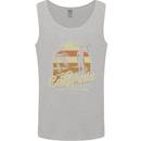 California Beach Surfing Surf Surfer Mens Vest Tank Top Sports Grey