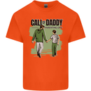 Call of Daddy Funny Parody Father's Day Dad Mens Cotton T-Shirt Tee Top Orange