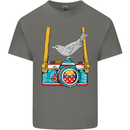 Camera With a Bird Photographer Photography Kids T-Shirt Childrens Charcoal