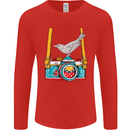 Camera With a Bird Photographer Photography Mens Long Sleeve T-Shirt Red